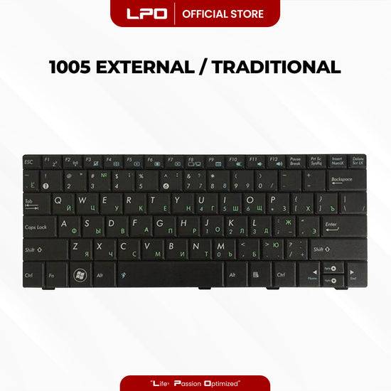 Laptop Keyboard ASUS 1005 External / Traditional Black US Compatible with Asus EEE PC 1005 HA
