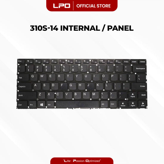 Laptop Keyboard LENOVO 310S-14 Internal / Panel Black US Compatible with Lenovo Ideapad 310S-14
