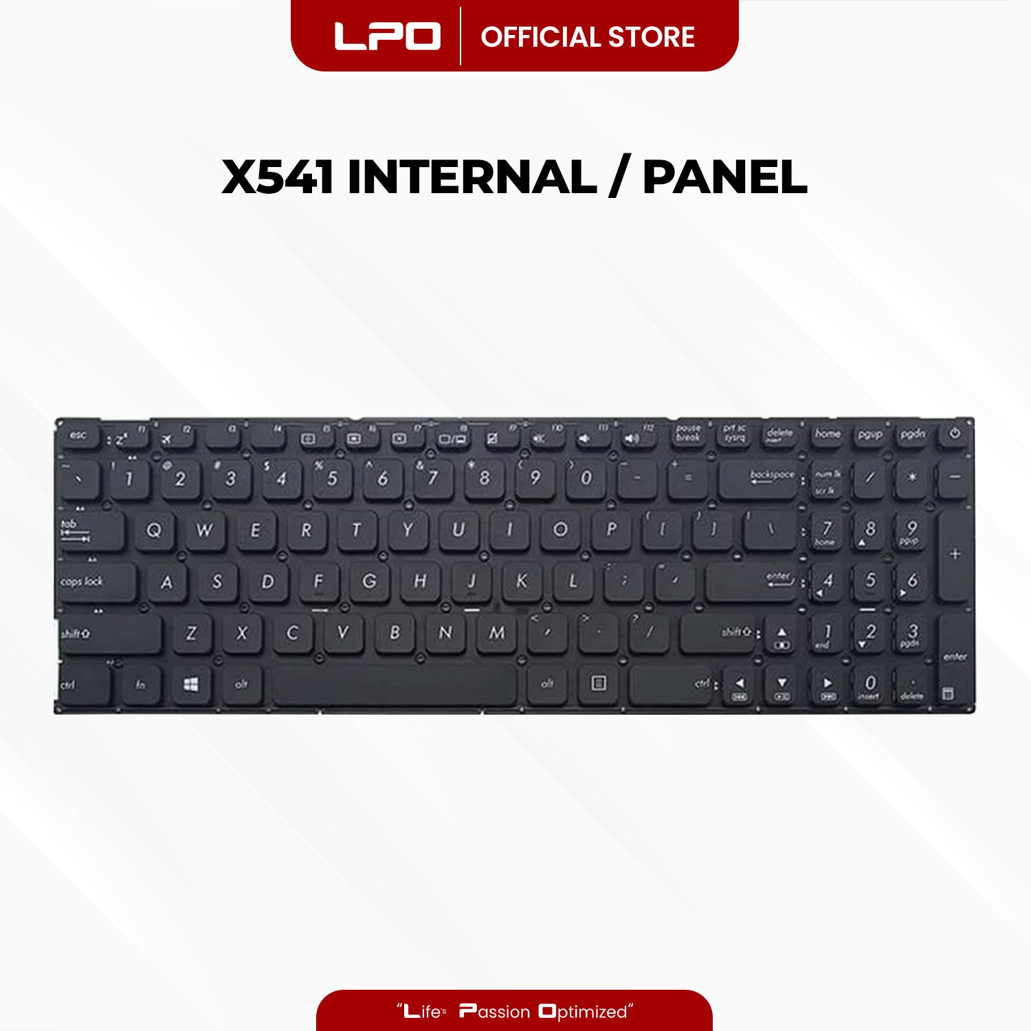 Laptop Keyboard ASUS X541 Internal / Panel Black US Compatible with Asus X541SC X541UV X541U