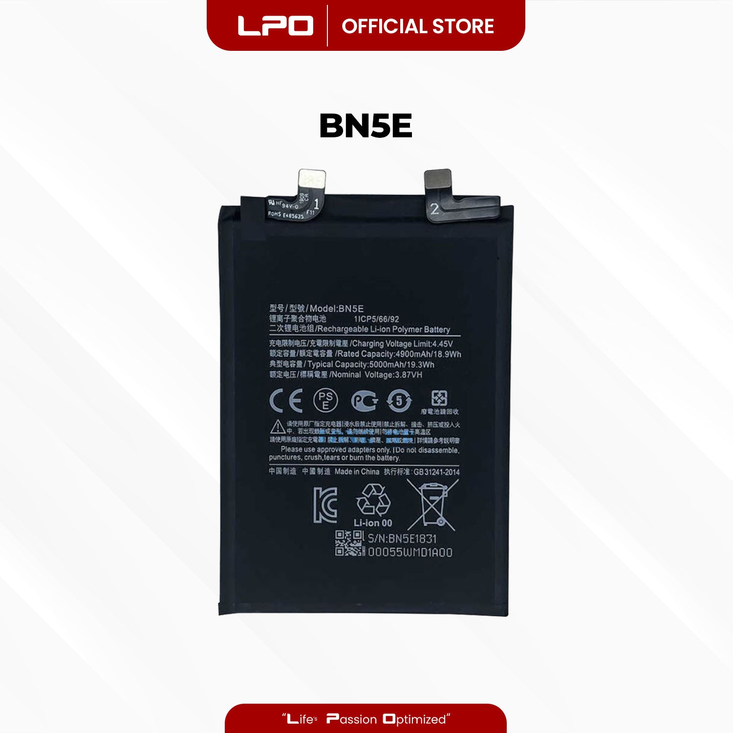 Cellphone Battery Xiaomi Poco X4 Pro 5G 2022 BN5E Compatible with 2201116PG - LPO Laptop PC-Outlet