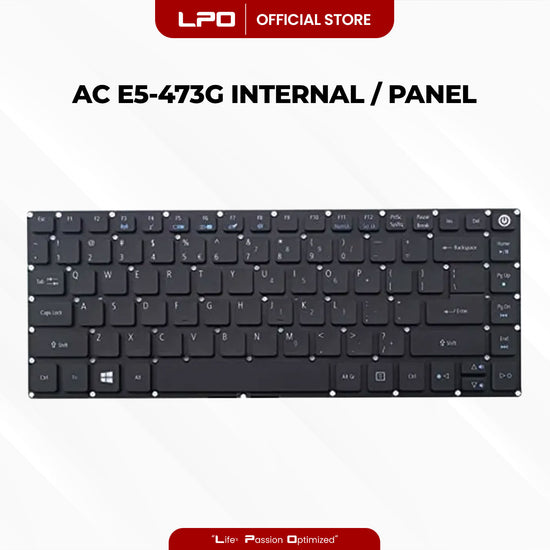 Laptop Keyboard ACER E5-473 Internal Type / Panel Black US Compatible with Acer E5-473 E5-473G