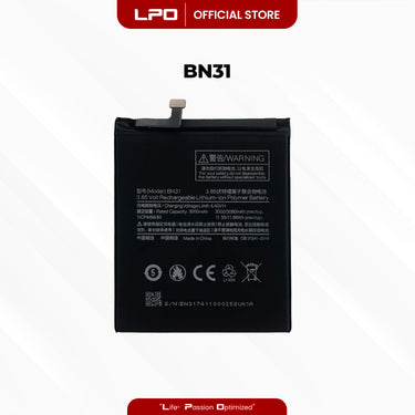 Cellphone Battery Xiaomi Mi A1 2017 BN31 Compatible with MDG2, MDI2 - LPO Laptop PC-Outlet