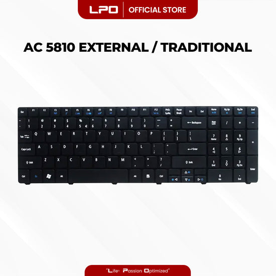Laptop Keyboard ACER 5810 External Type / Traditional Black US Compatible with Acer 5810 5810T