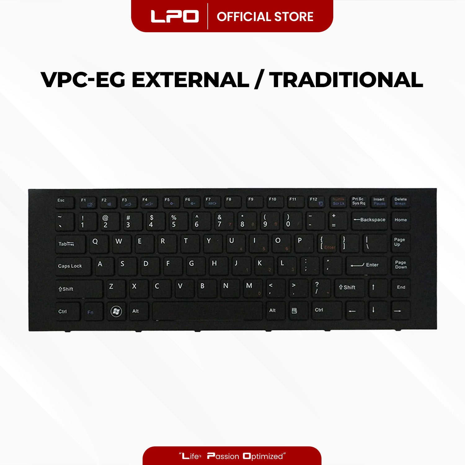 Laptop Keyboard SONY VPC-EG External / Traditional Black US Compatible with Sony Vaio VPCEG16FM