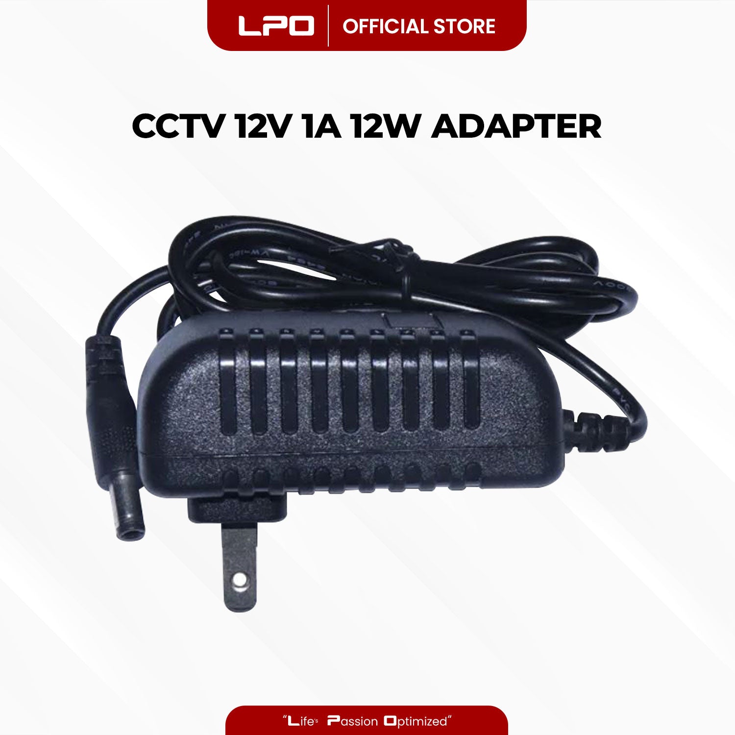 CCTV 12V 1A 12W Common Pin 5.5mm x 2.5mm Compatible with CCTV Camera, LED Monitor and other electronics equipment.