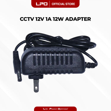 CCTV 12V 1A 12W Common Pin 5.5mm x 2.5mm Compatible with CCTV Camera, LED Monitor and other electronics equipment.