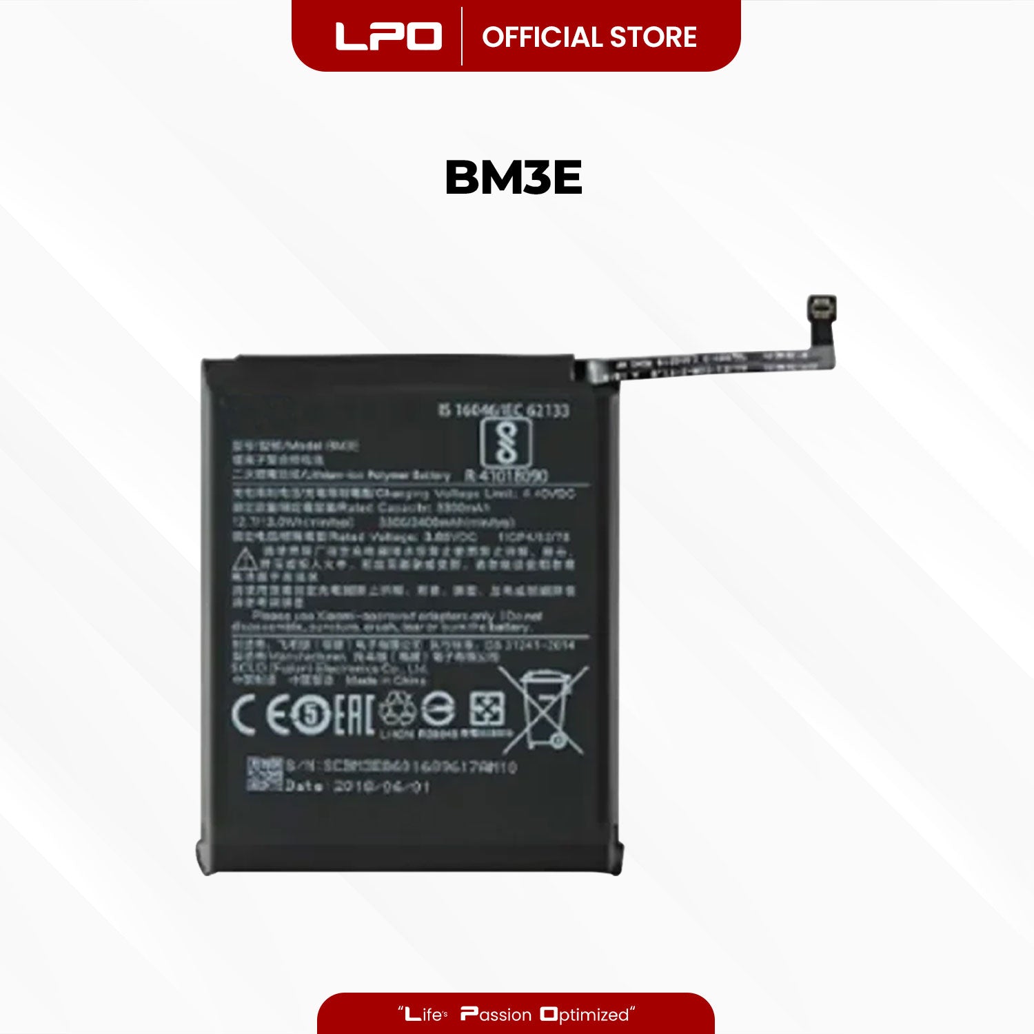 Cellphone Battery Xiaomi Mi 8 2018 BM3E Compatible with M1803E1A - LPO Laptop PC-Outlet