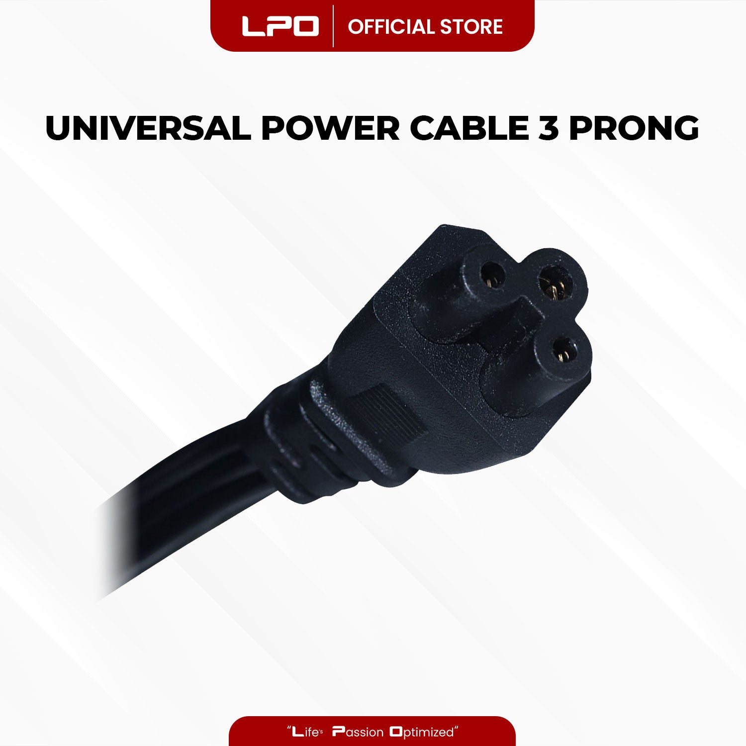 Power Cord	3 Prongs Compatible with Laptop Charger AC Adapter 3 Prongs 3 Pins - LPO Laptop PC-Outlet
