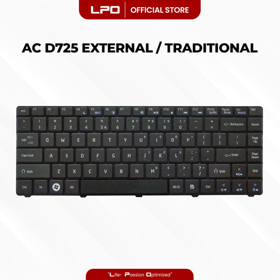 Laptop Keyboard ACER D725 External Type / Traditional Black US Compatible with Acer Emachines D252, D725