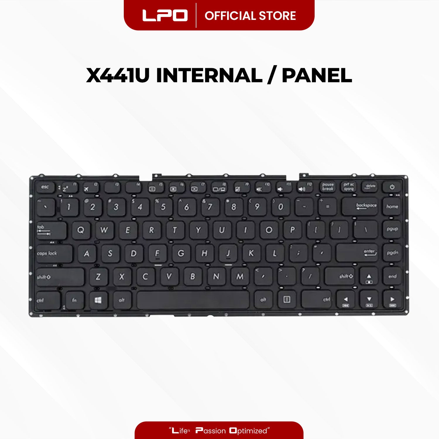 Laptop Keyboard ASUS X441 Internal / Panel Black US Compatible with Asus X441 X441U X441N