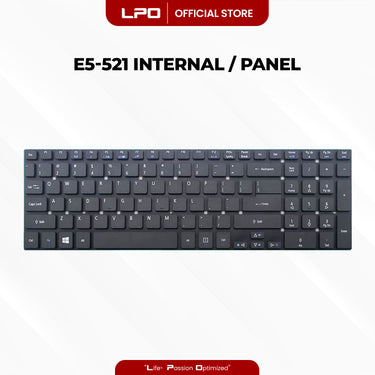 Laptop Keyboard ACER E5-521 Internal Type / Panel Black US Compatible with Acer Aspire E5-521 E5-521G