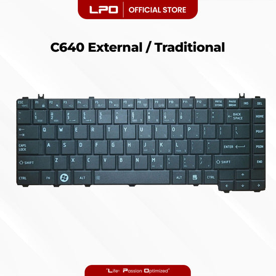 Laptop Keyboard TOSHIBA C640 External / Traditional Black US Compatible with Toshiba Satellite C600
