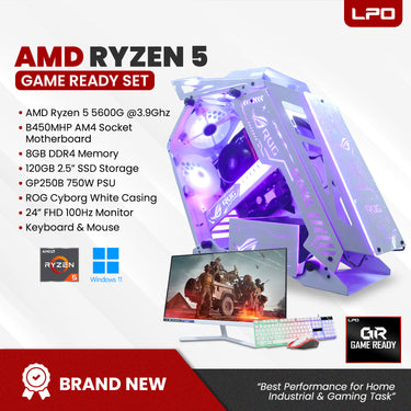 LPO AMD RYZEN 5 5600G 3.9Ghz B450MHP AM4 Socket 8GB DDR4 120GB 2.5