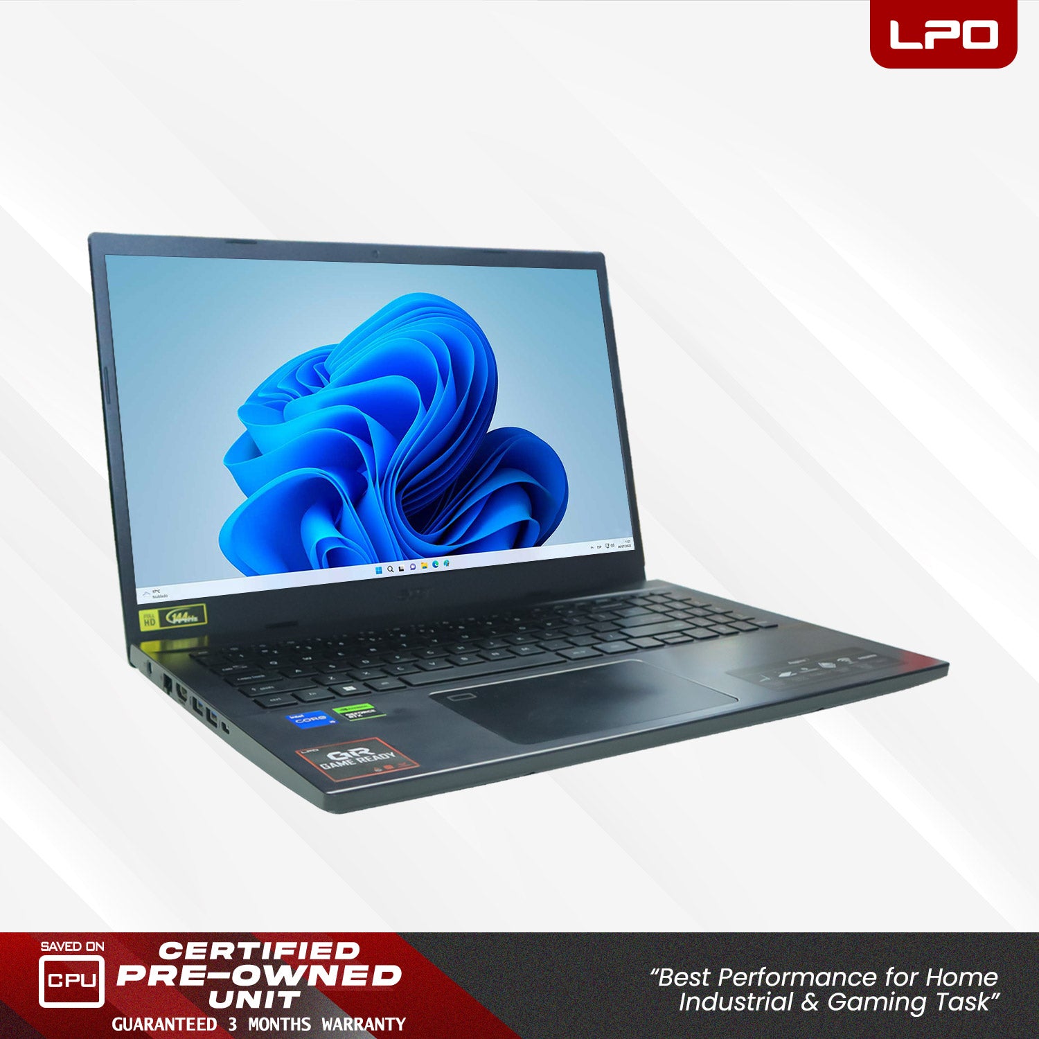 LPO Laptop Acer Aspire 7 A715-76G Intel i5-12450H @4.40Ghz 8GB DDR4 512GB SSD Win 11 Pro 15.6