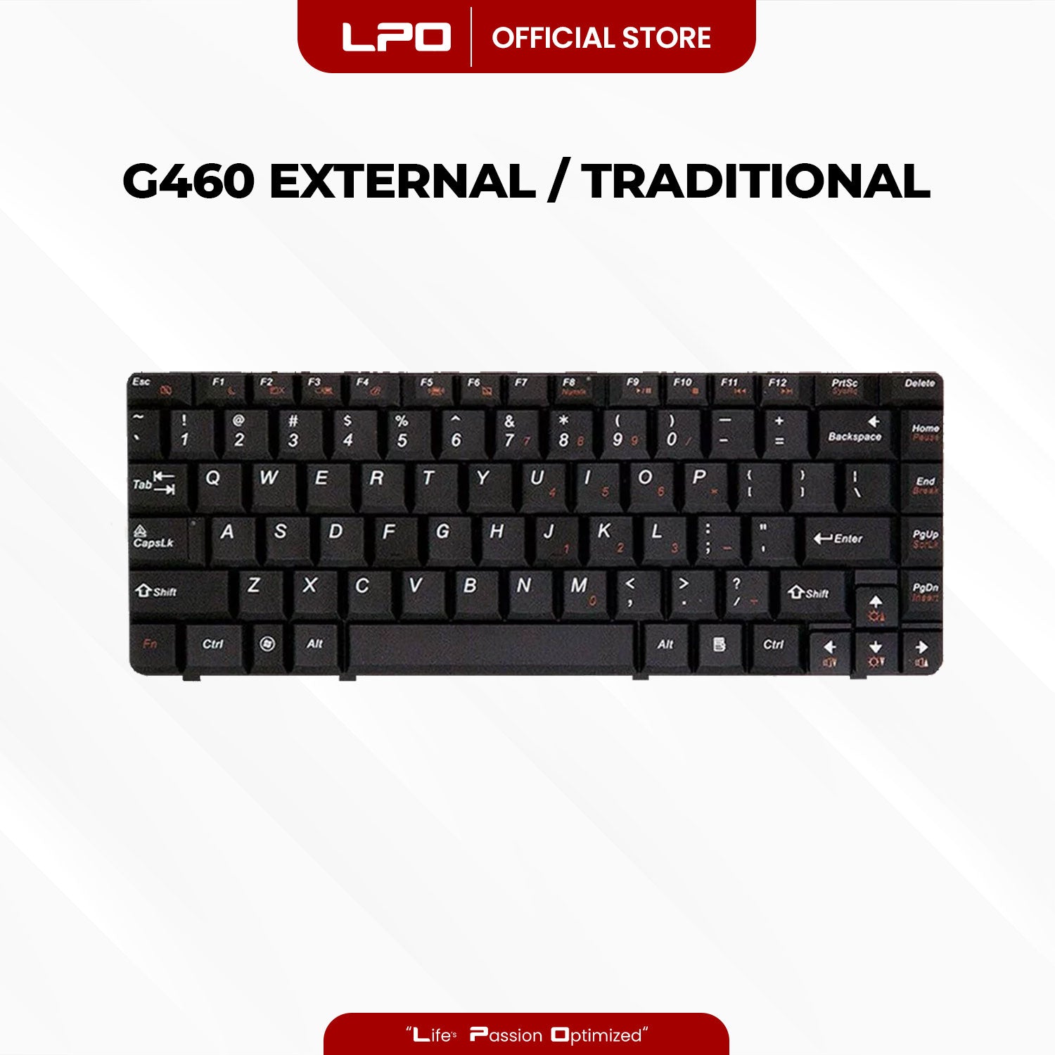 Laptop Keyboard	LENOVO	G460 External / Traditional	Black US Compatible with Lenovo G460 G460A