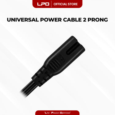 Power Cord 2 Prongs LED LCD TV Samsung LG Sharp Canon Pixma Hp Brother Epson Lexmark Printer - LPO Laptop PC-Outlet