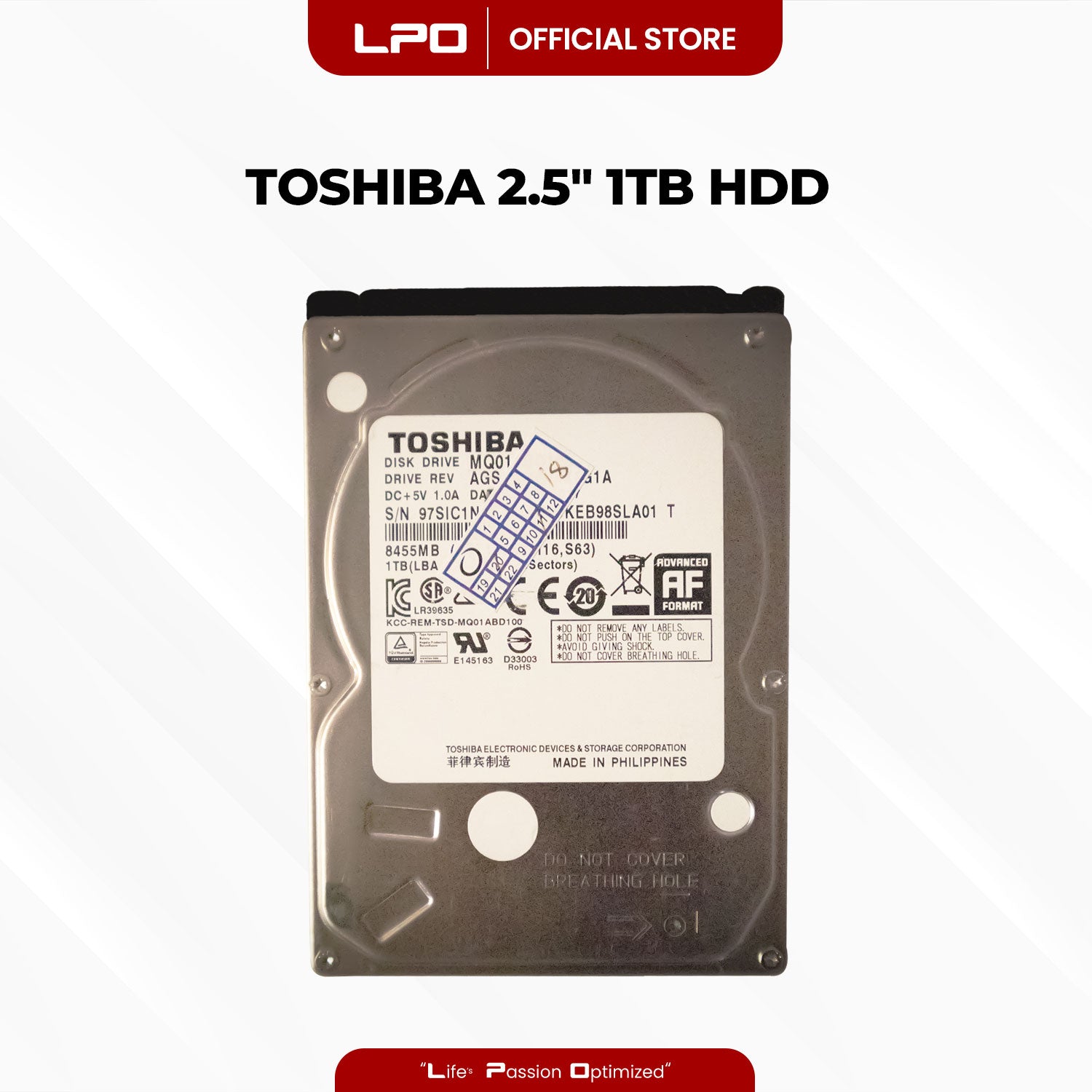 Toshiba MQ01ABD100 2.5