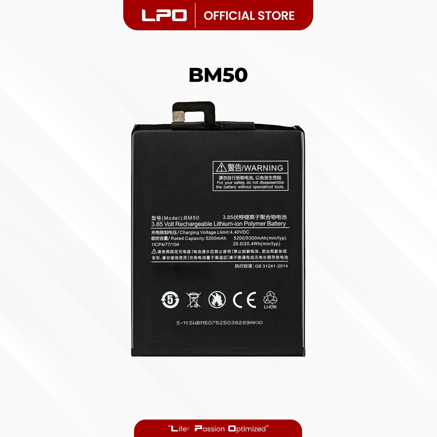 Cellphone Battery Xiaomi Mi Max 2 2017 BM50 Compatible with MDE40, MDI40 - LPO Laptop PC-Outlet