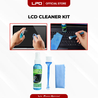 LPO Laptop LCD Cleaning Cleaner Screen Cleaner 3 in 1 For Any Type of LCD Screen