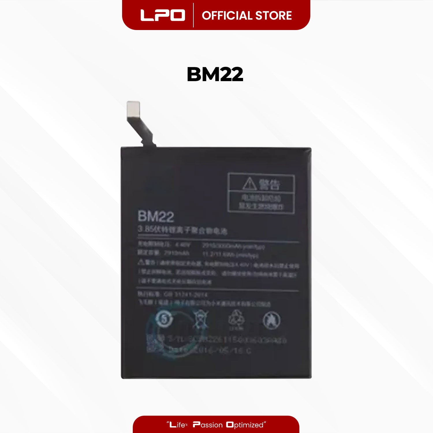 Cellphone Battery Xiaomi Mi 5 2016 BM22 Compatible with 2015105 - LPO Laptop PC-Outlet