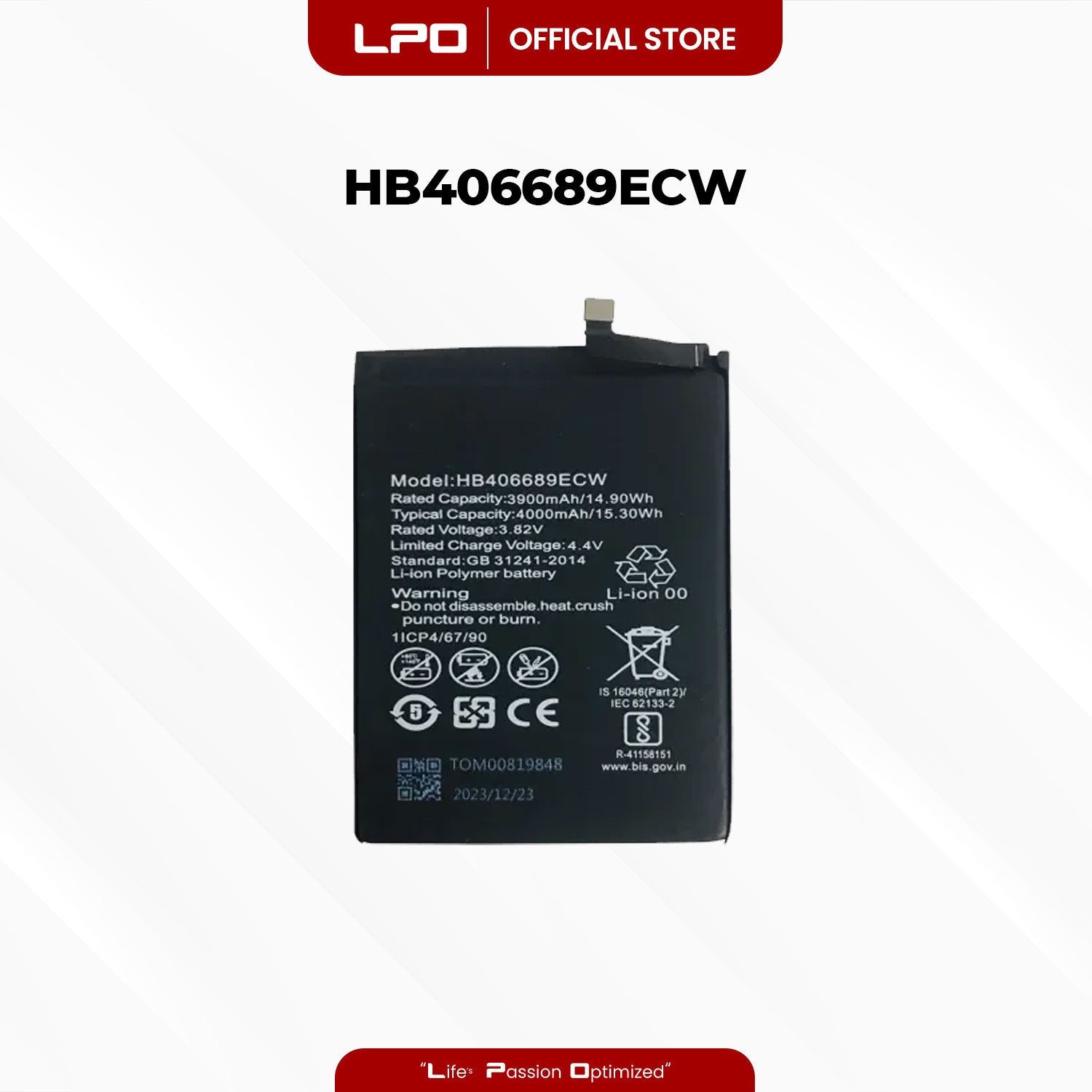 Cellphone Battery	Huawei Y9 2019 HB406689ECW Compatible with Huawei Y7 Prime / Y7 2017