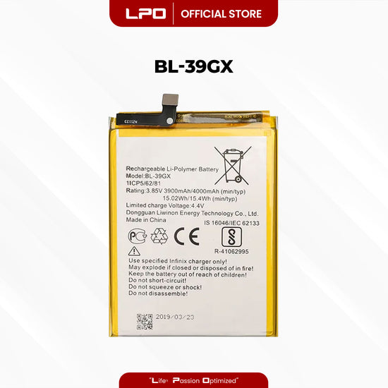 Cellphone Battery	Infinix Hot S3 2018 BL-39GX Compatible with X573, X573B - LPO Laptop PC-Outlet