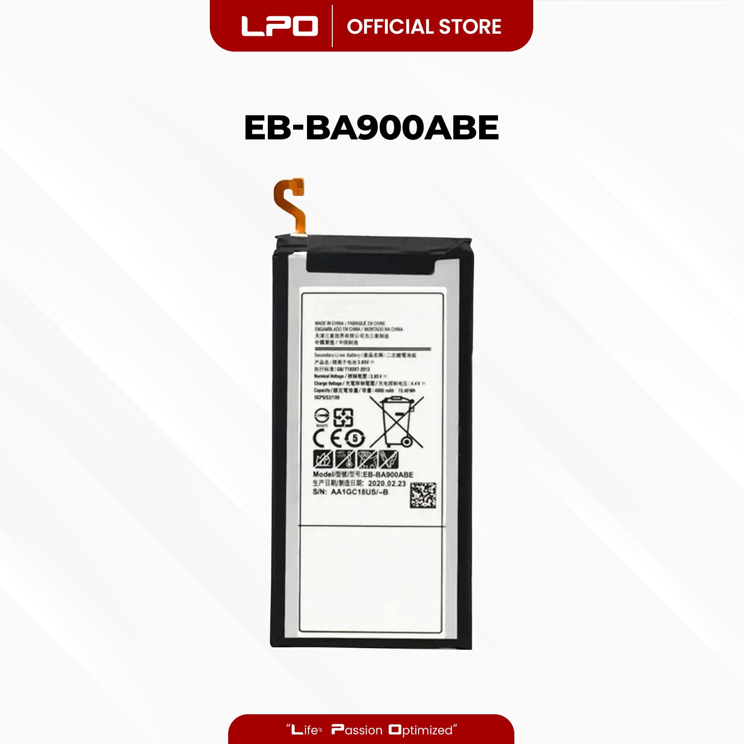 Cellphone Battery Samsung Galaxy A9 2016 EB-BA900ABE Compatible with SM-A900F, SM-A9000