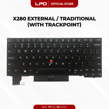 Laptop Keyboard LENOVO X280 (With Track Point) External / Traditional Black US Compatible with Lenovo Thinkpad A285
