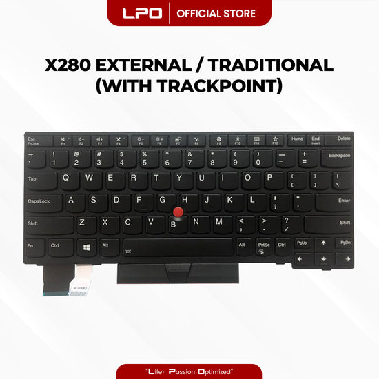 Laptop Keyboard LENOVO X280 (With Track Point) External / Traditional Black US Compatible with Lenovo Thinkpad A285