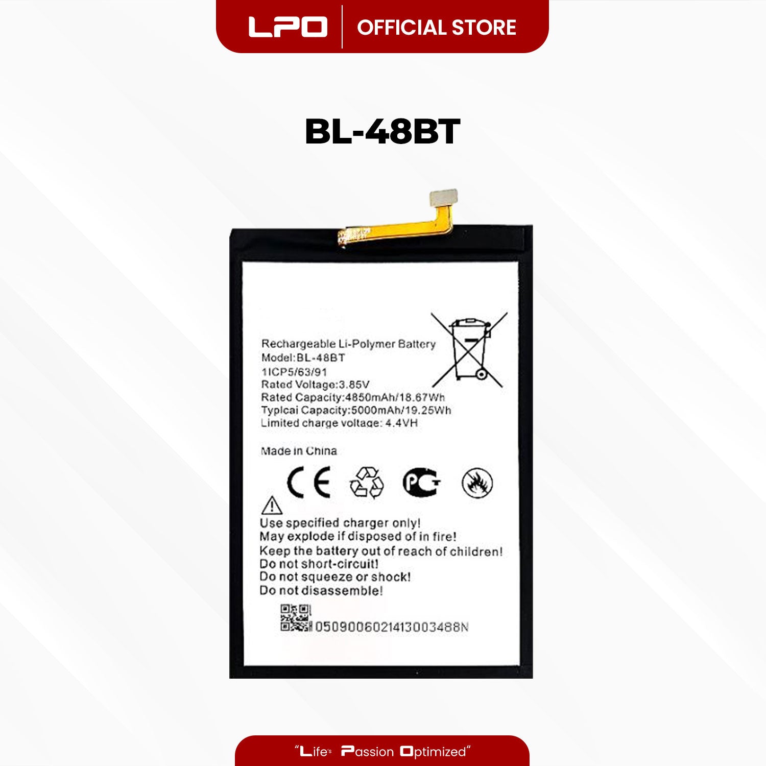 Cellphone Battery Tecno Pop 5 2021 BL-48BT Compatible with BD2, BD2p, BD3, BD1, BD2d - LPO Laptop PC-Outlet