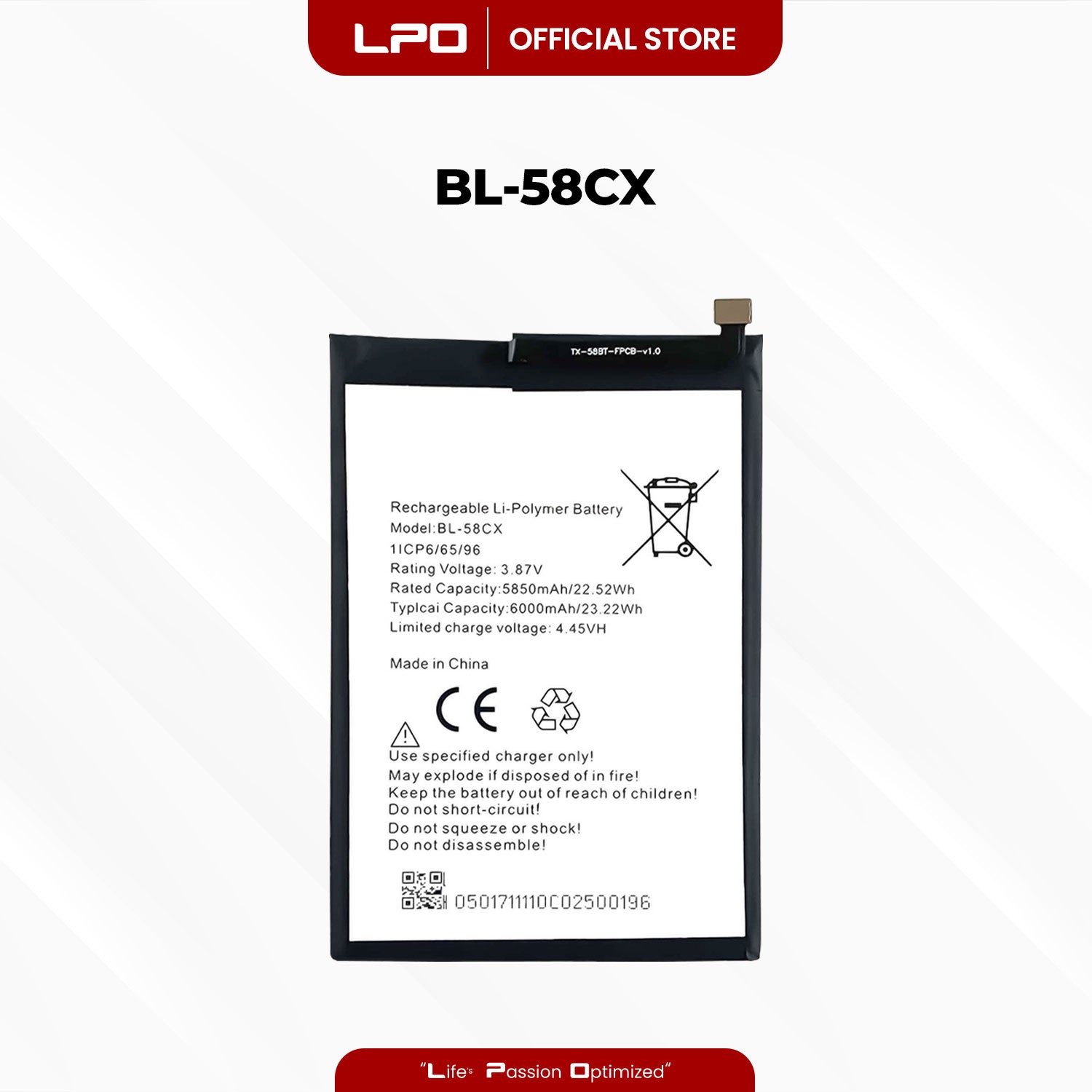 Cellphone Battery	Infinix Hot 10i 2021 BL-58CX Compatiblr with Infinix Hot 10i 2021, X659B, PR652B, X658E, PR652C, X658B - LPO Laptop PC-Outlet