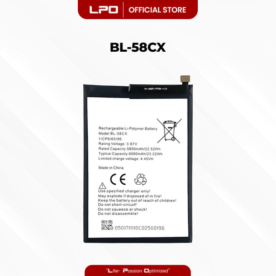 Cellphone Battery	Infinix Hot 10i 2021 BL-58CX Compatiblr with Infinix Hot 10i 2021, X659B, PR652B, X658E, PR652C, X658B - LPO Laptop PC-Outlet