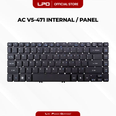Laptop Keyboard ACER V5-471 Internal Type / Panel Black US Compatible with Acer V5-471P, V5-471 V5-471G