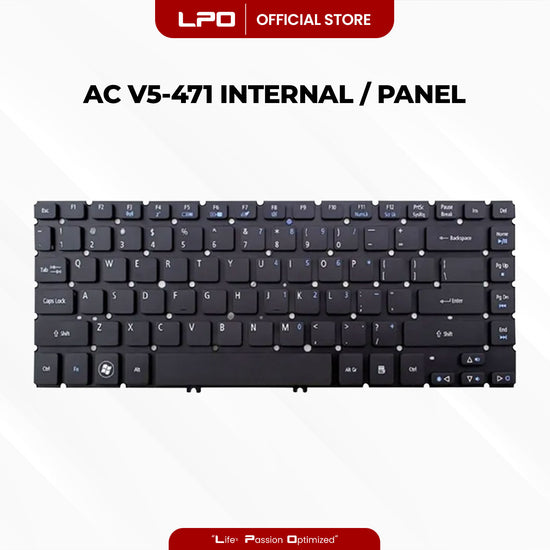 Laptop Keyboard ACER V5-471 Internal Type / Panel Black US Compatible with Acer V5-471P, V5-471 V5-471G