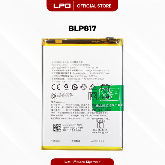 Cellphone Battery	Oppo A15s 2020 BLP817 Compatible with CPH2179 - LPO Laptop PC-Outlet