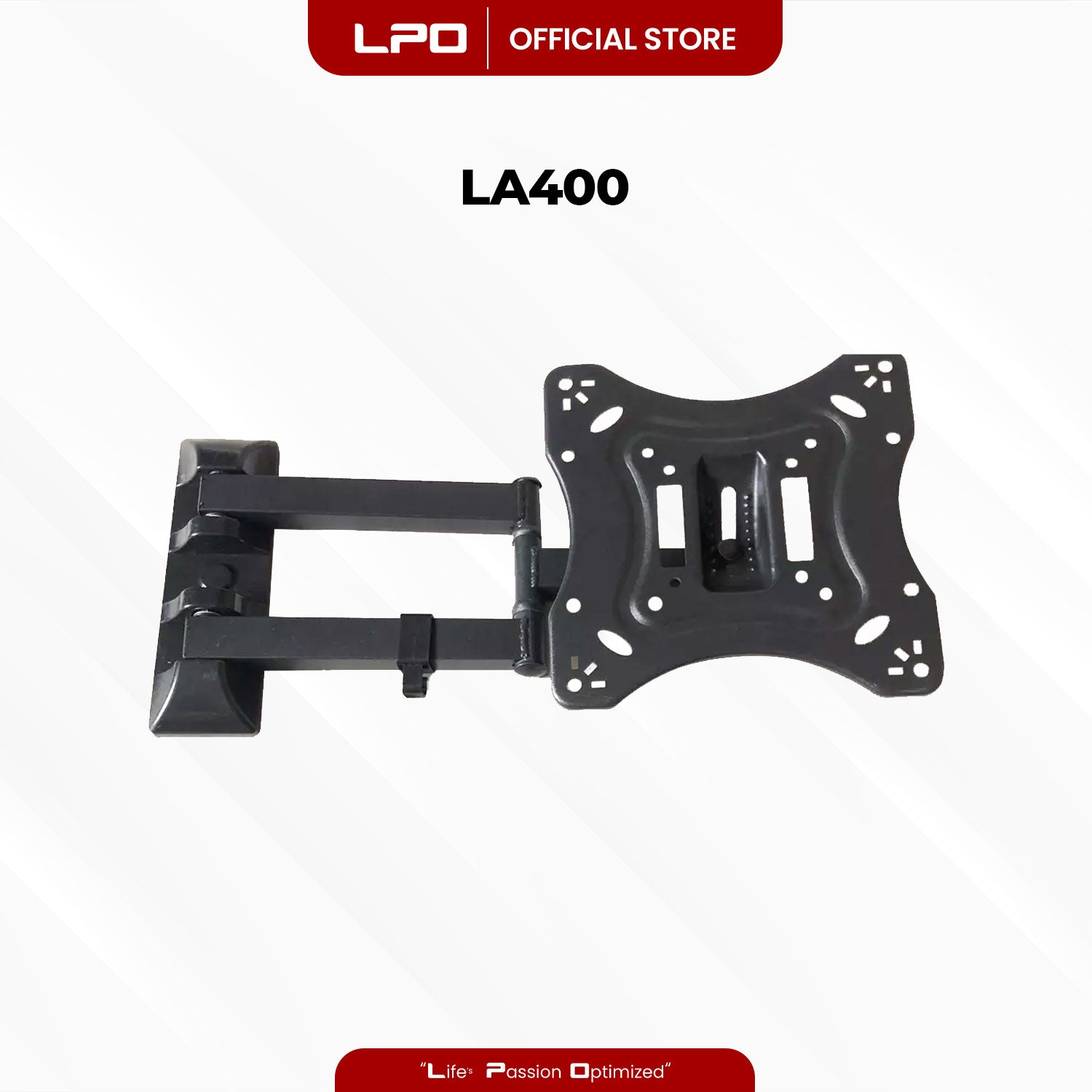 TV Wall Mount Swivel and Tilt Bracket LA400 26 - 55 inch Load Capacity up to 35kg Full Motion Movement