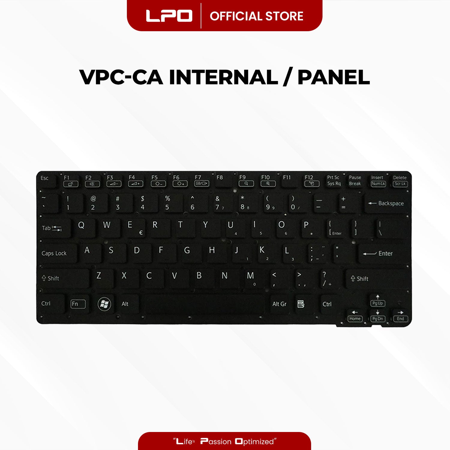 Laptop Keyboard SONY VPC-CA Internal / Panel Black US Compatible with Sony VPCCA1C5E
