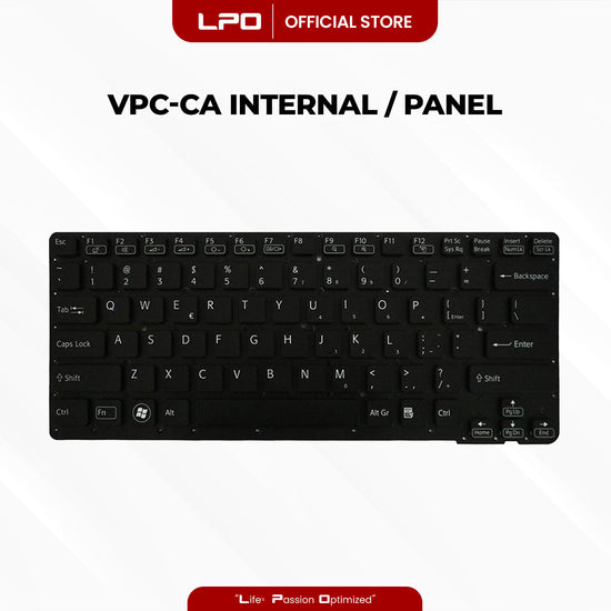 Laptop Keyboard SONY VPC-CA Internal / Panel Black US Compatible with Sony VPCCA1C5E