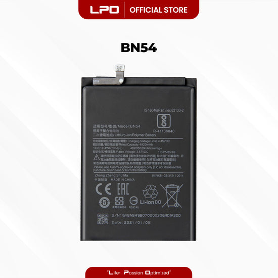 Cellphone Battery Xiaomi Redmi Note 9 2020 BN54 Compatible with M2003J15SC, M2003J15SG - LPO Laptop PC-Outlet