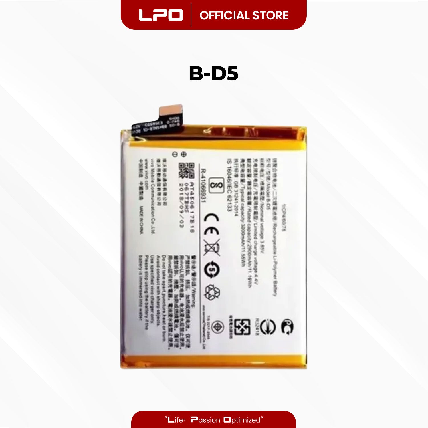 Cellphone Battery Vivo V7 2017 B-D5 Compatible with 1718 - LPO Laptop PC-Outlet