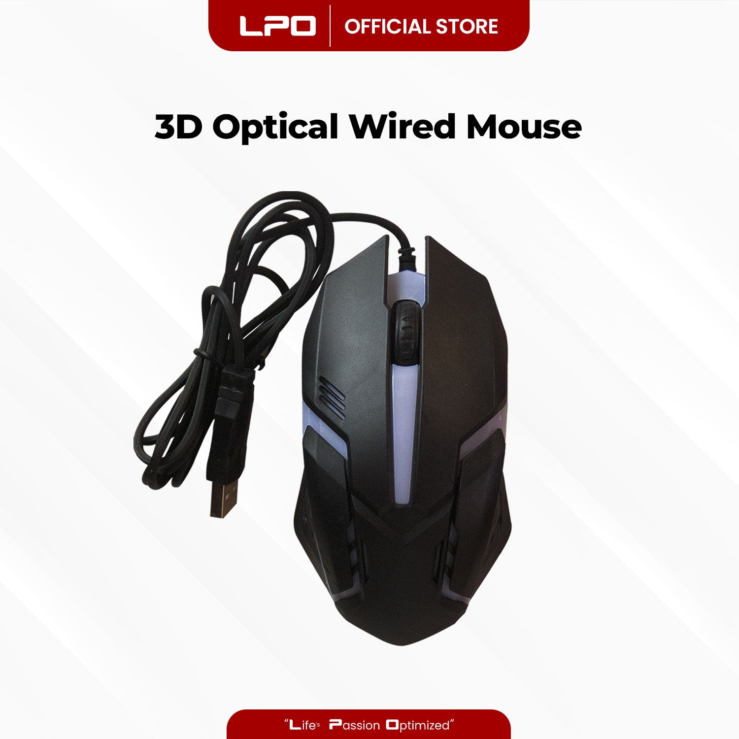 Gaming Mouse 3D Optical Wired Mouse USB Interface For PC Laptop Computer
