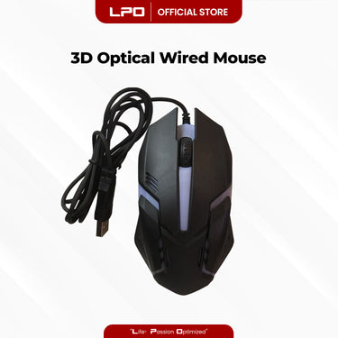 Gaming Mouse 3D Optical Wired Mouse USB Interface For PC Laptop Computer