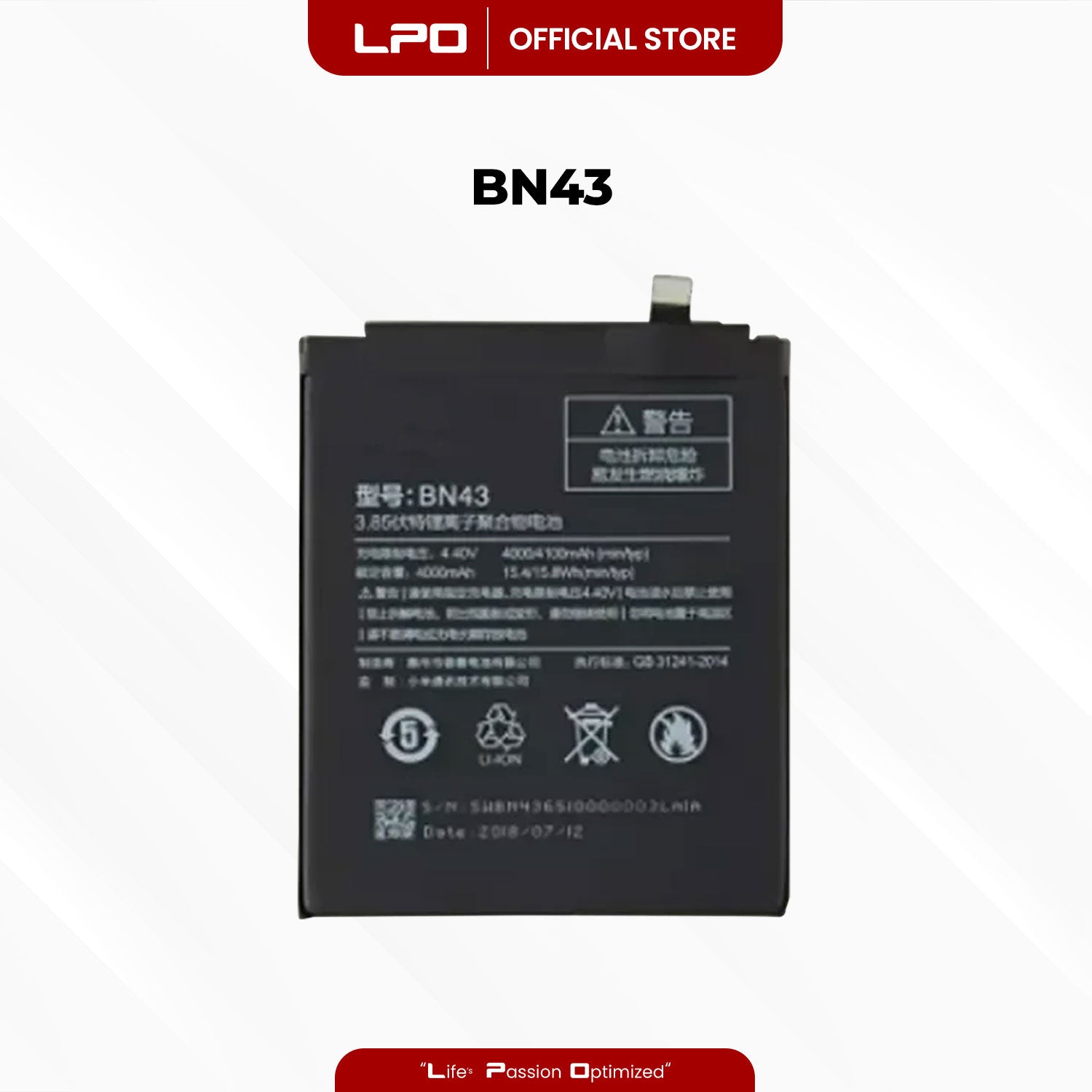 Cellphone Battery Xiaomi Redmi Note 4X BN43 Compatible with Xiaomi Redmi Note 4 2017, 2016100 - LPO Laptop PC-Outlet