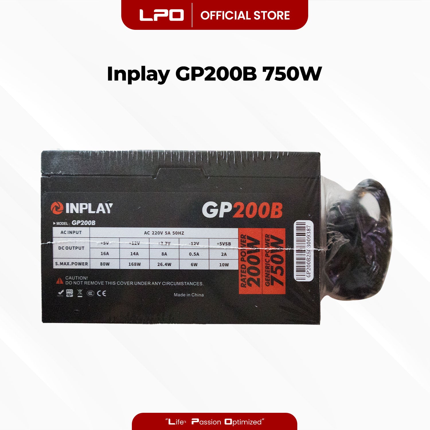 Inplay GP200B 750W Generic Power Supply For CPU Desktop PC Computer