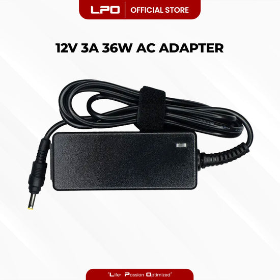 Laptop Charger Asus 12V 3A 36W Yellow Tip 4.8mm x 1.7mm Compatible with Asus Eee PC 900 900A 900HA 901 1000 Series