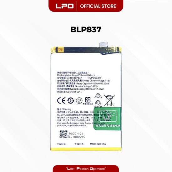 Cellphone Battery	Realme 8 Pro 2021 BLP837 Compatible with Realme 8 Pro 2021, Realme 9 Pro Plus 2022