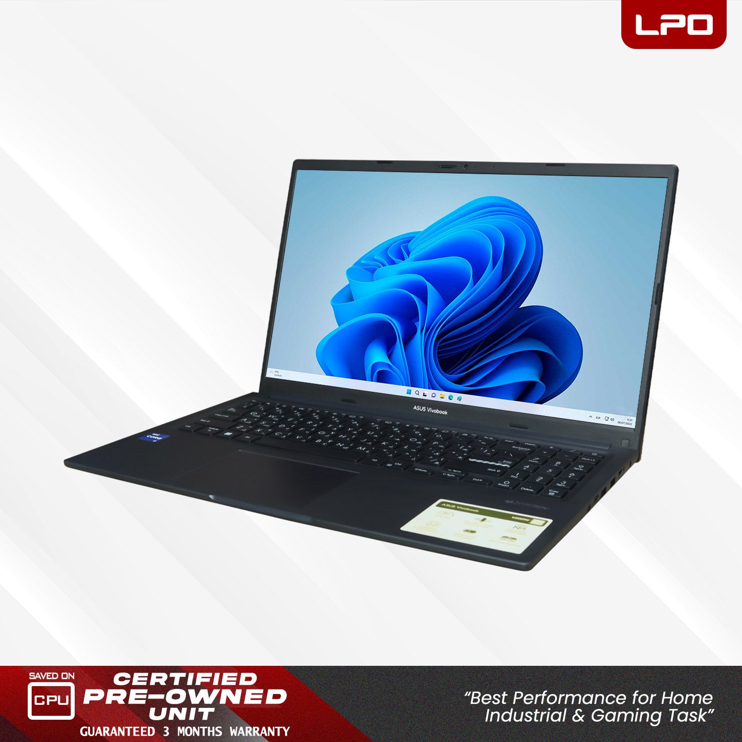 LPO Laptop Asus Vivobook 15 X1502ZA Intel Core i7-1255U @ 4.7GHz 8GB DDR4 512GB M.2 SSD Windows 11 Home 15.6