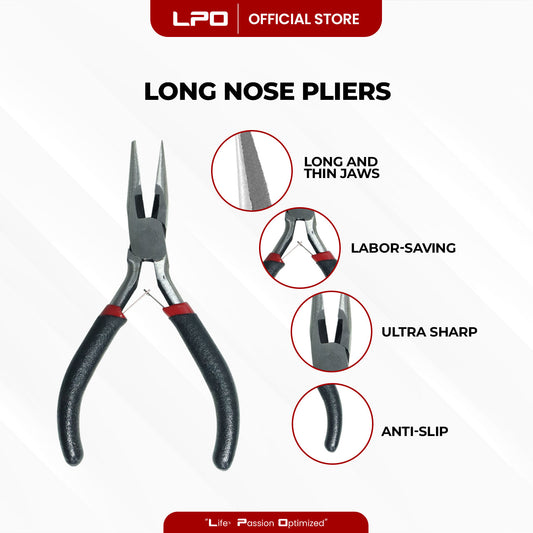 LPO Long Nose Pliers Mini Needle-Nose Pliers Multi-Function Electrician Wire Cutters DIY Jewelry Tool App