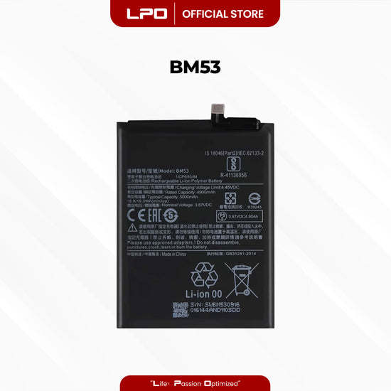 Cellphone Battery Xiaomi Mi 10T 5G 2020 BM53 Compatible with M2007J3SY, Xiaomi Mi 10T Pro 5G 2020 - LPO Laptop PC-Outlet