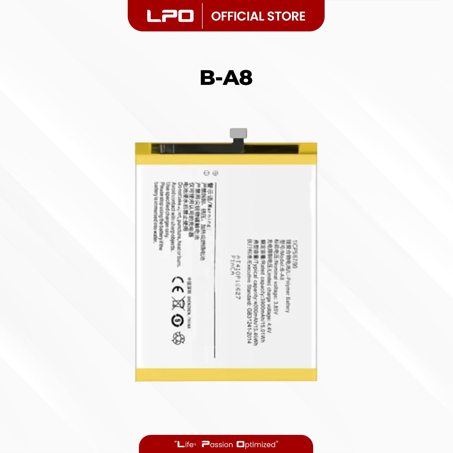 Cellphone Battery Vivo X7 Plus 2016 B-A8 Compatible with Vivo X7 Plus 2016 - LPO Laptop PC-Outlet